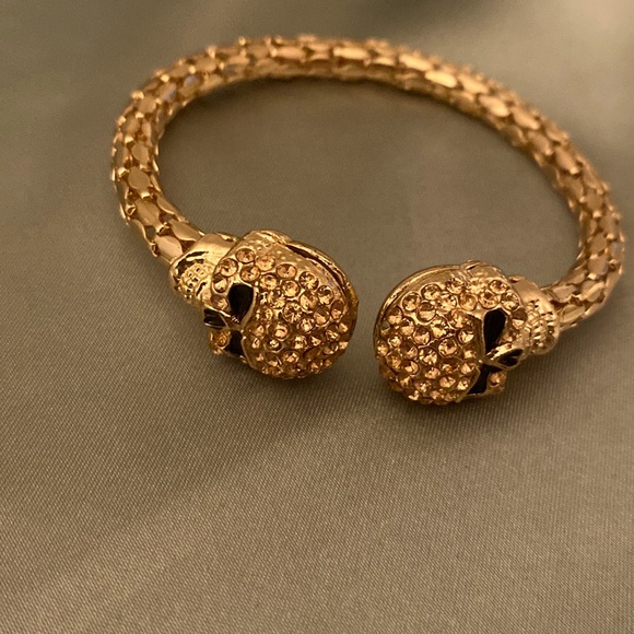 Jewelry - Women’s Rose Gold Tone Skull Skeleton Bracelet